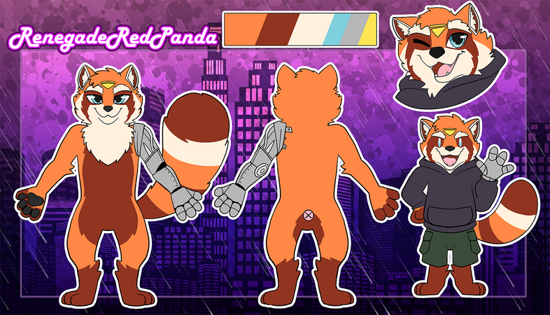 Original RenegadeRedPanda Reference Sheet